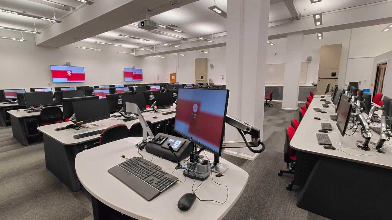 Computer lab at University of Bristol